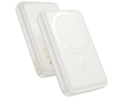 Батарея універсальна HOCO 10000mAh Grace PD/20W Magnetic White (J141 / 714985)