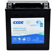 Акумулятор автомобільний EXIDE Мото Ready AGM 18Ah (+/-) (230EN) (AGM12-17)