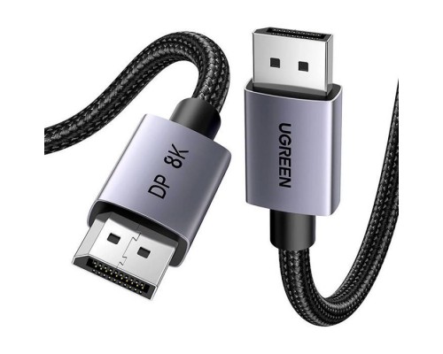 Кабель мультимедійний DisplayPort M to DisplayPort M 2.0m V1.4 8K60Hz DP120 black Ugreen (25905)