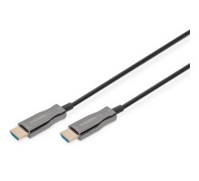 Кабель мультимедійний HDMI M to HDMI M 15m 4K AOC hybrid-fiber black Digitus (AK-330125-150-S)