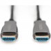 Кабель мультимедійний HDMI M to HDMI M 15m 4K AOC hybrid-fiber black Digitus (AK-330125-150-S)