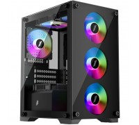 Корпус для ПК 1stPlayer X2-M-BK-4F1-PS-600FK-EU