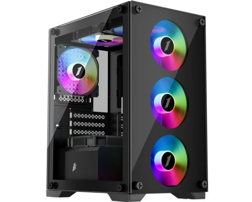 Корпус для ПК 1stPlayer X2-M-BK-4F1-PS-600FK-EU