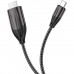 Кабель мультимедійний USB-C to HDMI M 2.0m 4K30Hz gray HOCO (6931474755025)