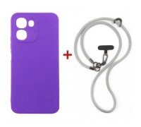 Чохол до мобільного телефона Dengos Case + Cross-body Strap OPPO A6x/A6k 4G Purple+Grey (DG-KM-CCRB-58)