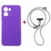 Чохол до мобільного телефона Dengos Case + Cross-body Strap OPPO A6x/A6k 4G Purple+Grey (DG-KM-CCRB-58)