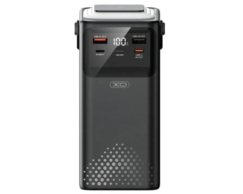 Батарея універсальна XO 80000mAh, PD/20W, QC/22,5W, Lamp, black (XO-PR287-BK)