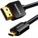 Кабель мультимедійний HDMI M to HDMI micro M 1.0m 4K HD127 black Ugreen (30148)