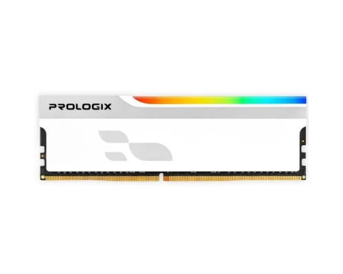 Модуль пам'яті для комп'ютера DDR5 16GB 5600 MHz Onyx White RGB Prologix (PRO16GB5600YWR5)