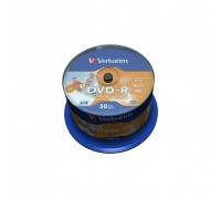 Диск DVD Verbatim 4.7Gb 16X CakeBox 50шт AZO Print (43533)