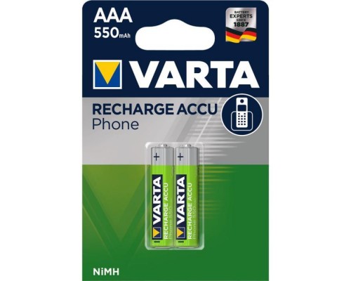 Акумулятор Varta AAA Phone ACCU 550mAh NI-MH * 2 (58397101402)