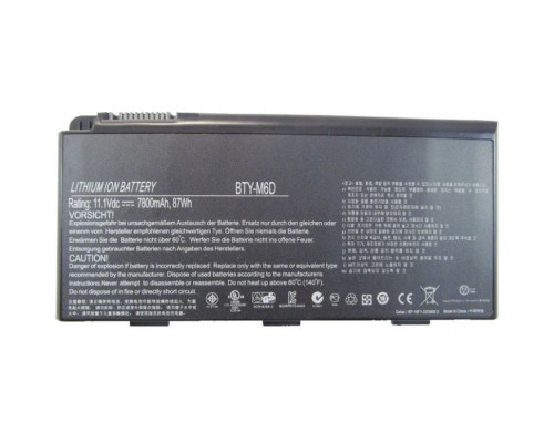 Акумулятор до ноутбука MSI BTY-M6D 7800mAh 6cell 11.1V Li-ion (A47040)