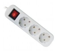 Мережевий подовжувач Defender S318 1.8 m 3 роз switch white (99233)