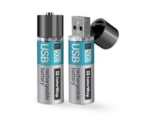 Акумулятор ColorWay AA USB 1200 mAh 1.5V R6 * 2 (CW-UBAA-02)