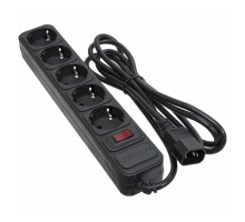 Мережевий фільтр живлення Patron 2 m3*1mm2 (SP-1055U) 5 розеток BLACK (EXT-PN-SP-1055U)