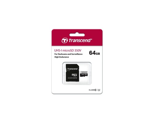 Карта пам'яті Transcend 64GB microSDXC class 10 UHS-I U1 High Endurance (TS64GUSD350V)