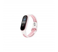 Ремінець до фітнес браслета BeCover Sport Style для Xiaomi Mi Smart Band 5 White-Pink (705174)