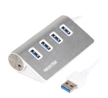 Концентратор Maxxter USB 3.0 Type-A 4 ports silver (HU3A-4P-01)