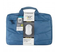 Сумка для ноутбука Tucano 15.6" SLIM BAG IDEALE + Wireless mouse, Blue (BU-BIDEA-WM-Z)