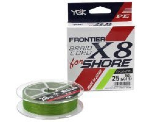 Шнур YGK Frontier Braid Cord X8 150m Green 1.0/0.165mm 16lb/7.2kg (5545.02.96)