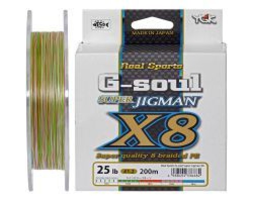 Шнур YGK Super Jig Man X8 200m Multi Color 1.2/0.185mm 25lb (5545.01.03)