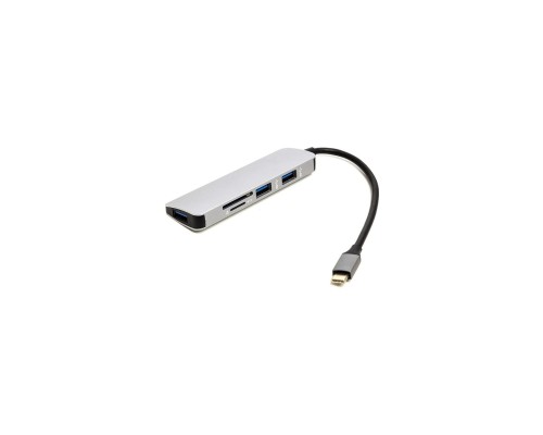 Концентратор USB Type-C to 3*USB 3.0 Ports + TF/SD Card Reader PowerPlant (CA912100)