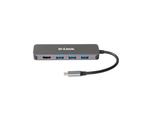 Концентратор D-Link USB-C 3xUSB3.0, 1xUSB-C, 1xHDMI (DUB-2333)