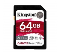 Карта пам'яті Kingston 64GB class 10 UHS-II U3 Canvas React Plus (SDR2/64GB)