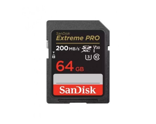 Карта пам'яті SanDisk 64GB SD class 10 UHS-I U3 V30 Extreme PRO (SDSDXXU-064G-GN4IN)