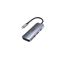 Концентратор Choetech USB-C 7-in-1 (HDMI/PD/CR/USB-A/USB-C) alum (HUB-M19-GY)