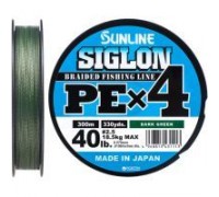Шнур Sunline Siglon PE н4 300m 2.5/0.270mm 40lb/18.5kg Dark Green (1658.09.51)