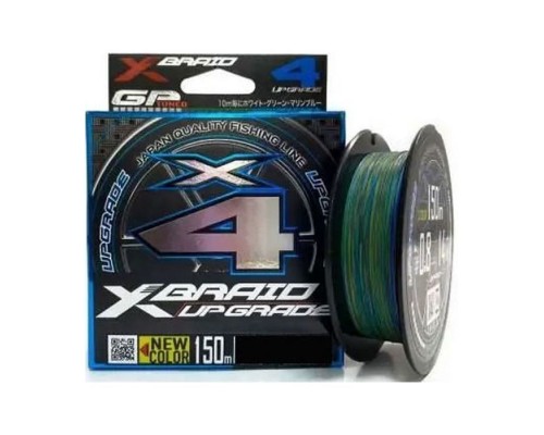 Шнур YGK X-Braid Upgrade X4 Multi Color 150m 0.5/0.117mm 10lb/4.5kg (5545.04.14)