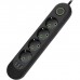 Мережевий фільтр живлення Voltronic F04U, 4роз EU, 3*USB Black (F04U-Black)