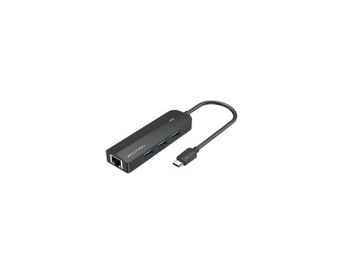 Концентратор Vention USB 3.1 Type-C to 3xUSB 3.0+MicroUSB+RJ45 100M Ethernet black (TGPBB)