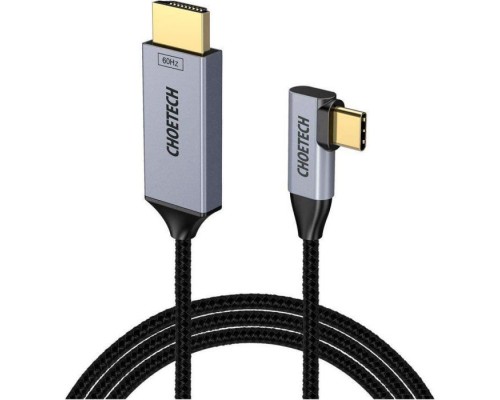 Кабель мультимедійний USB-C to HDMI M 1.8m 4K60Hz 90° corner Choetech (XCH-1803)