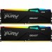 Модуль пам'яті для комп'ютера DDR5 64GB (2x32GB) 5200 MHz Beast RGB Kingston Fury (ex.HyperX) (KF552C40BBAK2-64)