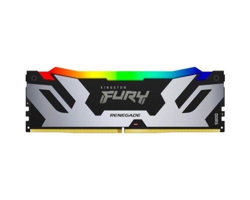 Модуль пам'яті для комп'ютера DDR5 16GB 7200 MHz Renegade RGB Black/Silver Kingston Fury (ex.HyperX) (KF572C38RSA-16)