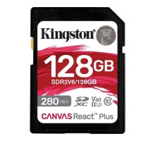 Карта пам'яті Kingston 128GB SDXC class 10 UHS-II U3 Canvas React Plus (SDR2V6/128GB)