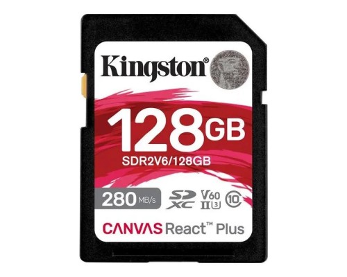 Карта пам'яті Kingston 128GB SDXC class 10 UHS-II U3 Canvas React Plus (SDR2V6/128GB)