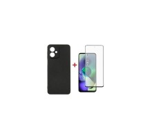 Чохол до мобільного телефона Dengos Kit for Motorola G54 case + glass (Black) (DG-KM-50)