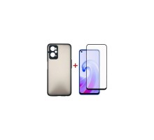 Чохол до мобільного телефона Dengos Kit for OPPO A76 case + glass (Black) (DG-KM-37)