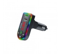 FM модулятор Havit HV-FM813BT 2USB+USB-C RGB Black (HV-FM813BT Black)