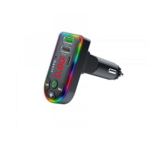 FM модулятор Havit HV-FM813BT 2USB+USB-C RGB Black (HV-FM813BT Black)