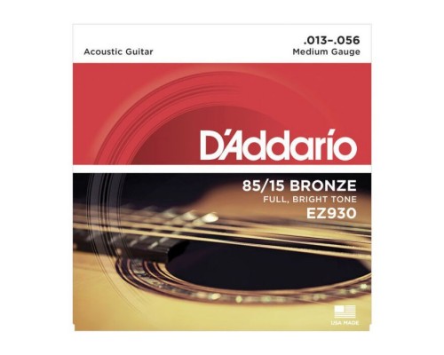 Струни для гітари D'Addario 85/15 Bronze Medium (13-56) (EZ930)