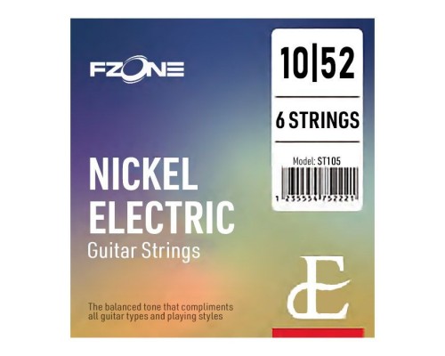 Струни для гітари Fzone Electric Nickel (10-52) (ST105)