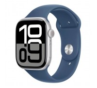 Смарт-годинник Apple Watch Series 10 GPS 46mm Silver Aluminium Case with Denim Sport Band - S/M (MWWL3QH/A)