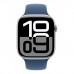 Смарт-годинник Apple Watch Series 10 GPS 46mm Silver Aluminium Case with Denim Sport Band - S/M (MWWL3QH/A)