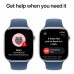 Смарт-годинник Apple Watch Series 10 GPS 46mm Silver Aluminium Case with Denim Sport Band - S/M (MWWL3QH/A)