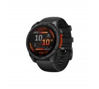 Смарт-годинник Garmin fenix 8 47mm, AMOLED, Glass/SS, SlateGray Steel/Black, BlkBnd, GPS (010-02904-00)