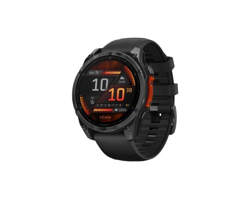 Смарт-годинник Garmin fenix 8 47mm, AMOLED, Glass/SS, SlateGray Steel/Black, BlkBnd, GPS (010-02904-00)